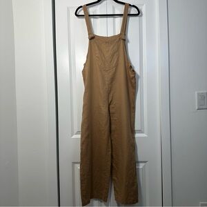 Lanhtropy Women’s 100% Linen Tan Jumpsuit Size Small